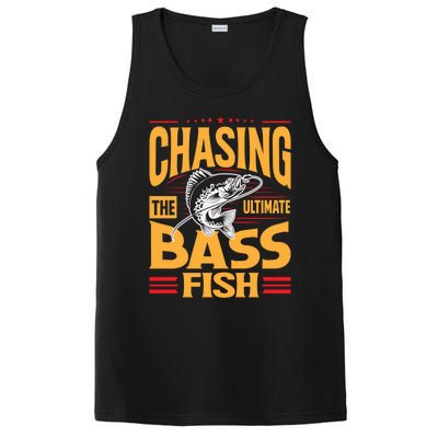 Chasing The Ultimate Bass Fish Funny Gift PosiCharge Competitor Tank