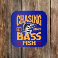 Chasing The Ultimate Bass Fish Funny Gift Coaster