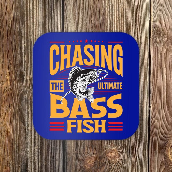 Chasing The Ultimate Bass Fish Funny Gift Coaster