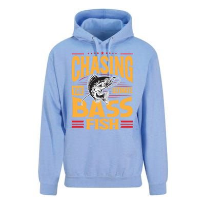 Chasing The Ultimate Bass Fish Funny Gift Unisex Surf Hoodie