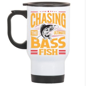 Chasing The Ultimate Bass Fish Funny Gift Stainless Steel Travel Mug