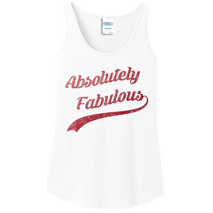 Cute Trendy Vintage Retro Distressed Absolutely Fabulous Ladies Essential Tank