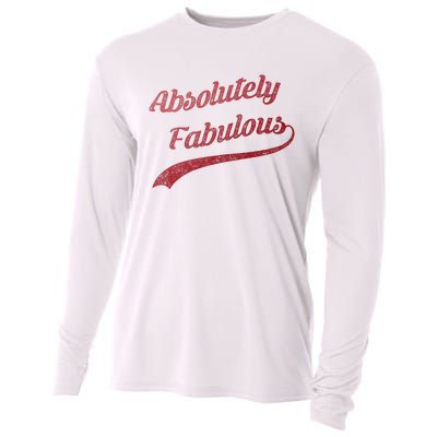 Cute Trendy Vintage Retro Distressed Absolutely Fabulous Cooling Performance Long Sleeve Crew