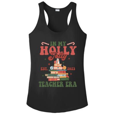 Christmas Teacher Vibes In My Holly Xmas Jolly Teacher Era Cool Gift Ladies PosiCharge Competitor Racerback Tank