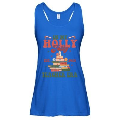 Christmas Teacher Vibes In My Holly Xmas Jolly Teacher Era Cool Gift Ladies Essential Flowy Tank