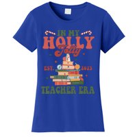 Christmas Teacher Vibes In My Holly Xmas Jolly Teacher Era Cool Gift Women's T-Shirt