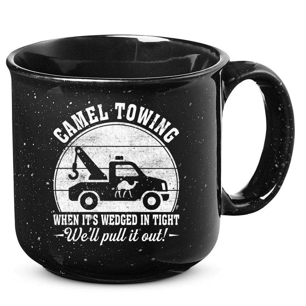 Camel Towing Vintage Tow Truck Funny Saying Adult Humor Gift 15oz Campfire Ceramic Mug
