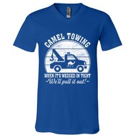 Camel Towing Vintage Tow Truck Funny Saying Adult Humor Gift V-Neck T-Shirt