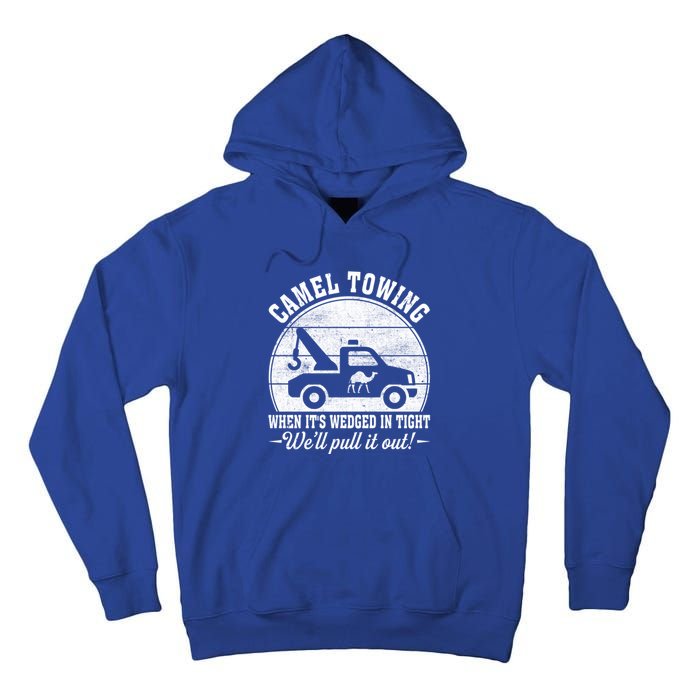 Camel Towing Vintage Tow Truck Funny Saying Adult Humor Gift Tall Hoodie