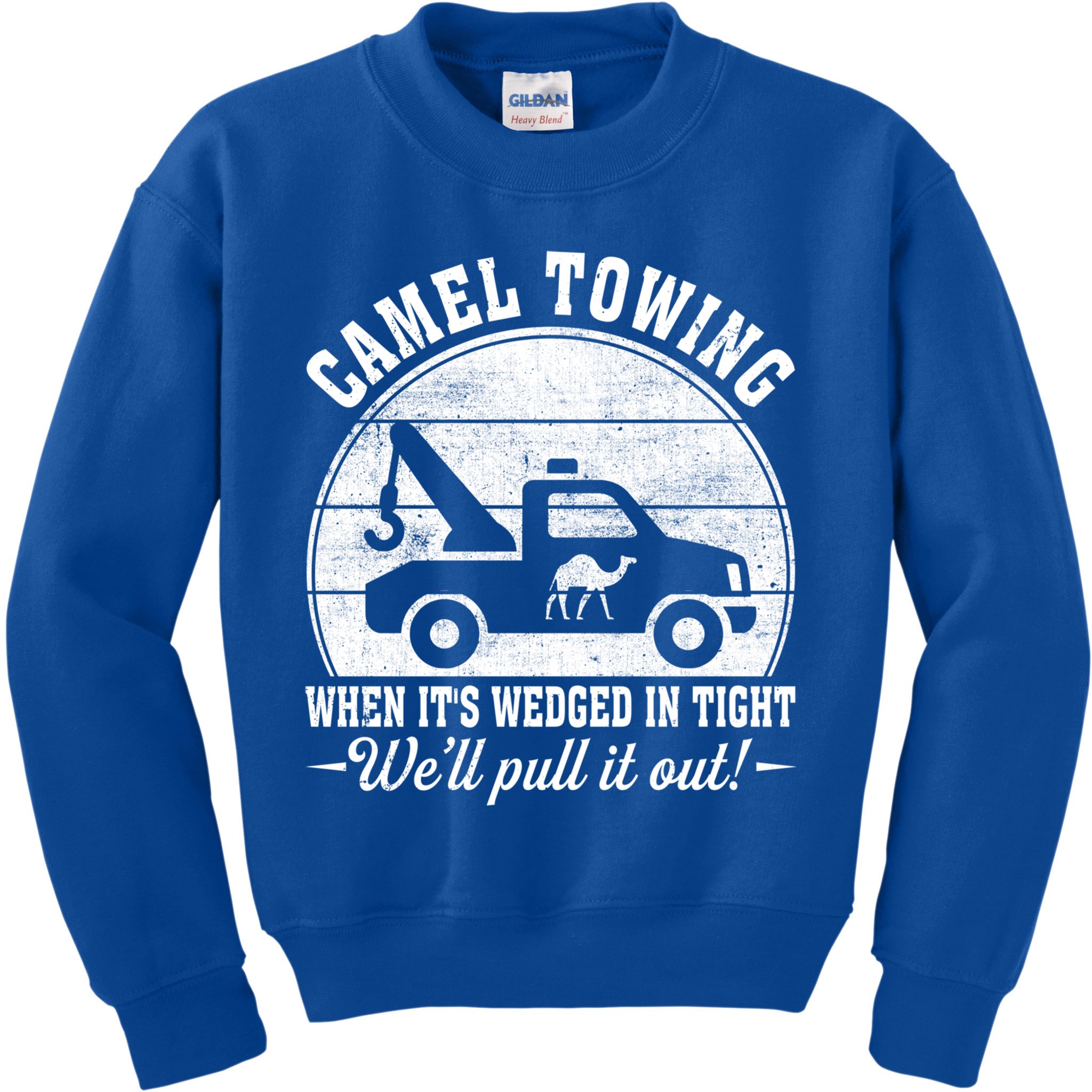 Camel Towing Vintage Tow Truck Funny Saying Adult Humor Gift Kids Sweatshirt