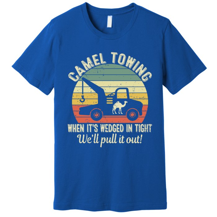 Camel Towing Vintage Tow Truck Retro Funny Adult Humor Cute Gift Premium T-Shirt