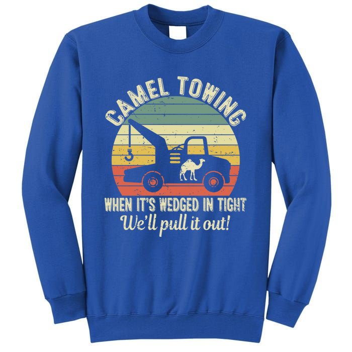 Camel Towing Vintage Tow Truck Retro Funny Adult Humor Cute Gift Tall Sweatshirt