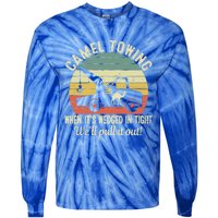 Camel Towing Vintage Tow Truck Retro Funny Adult Humor Cute Gift Tie-Dye Long Sleeve Shirt