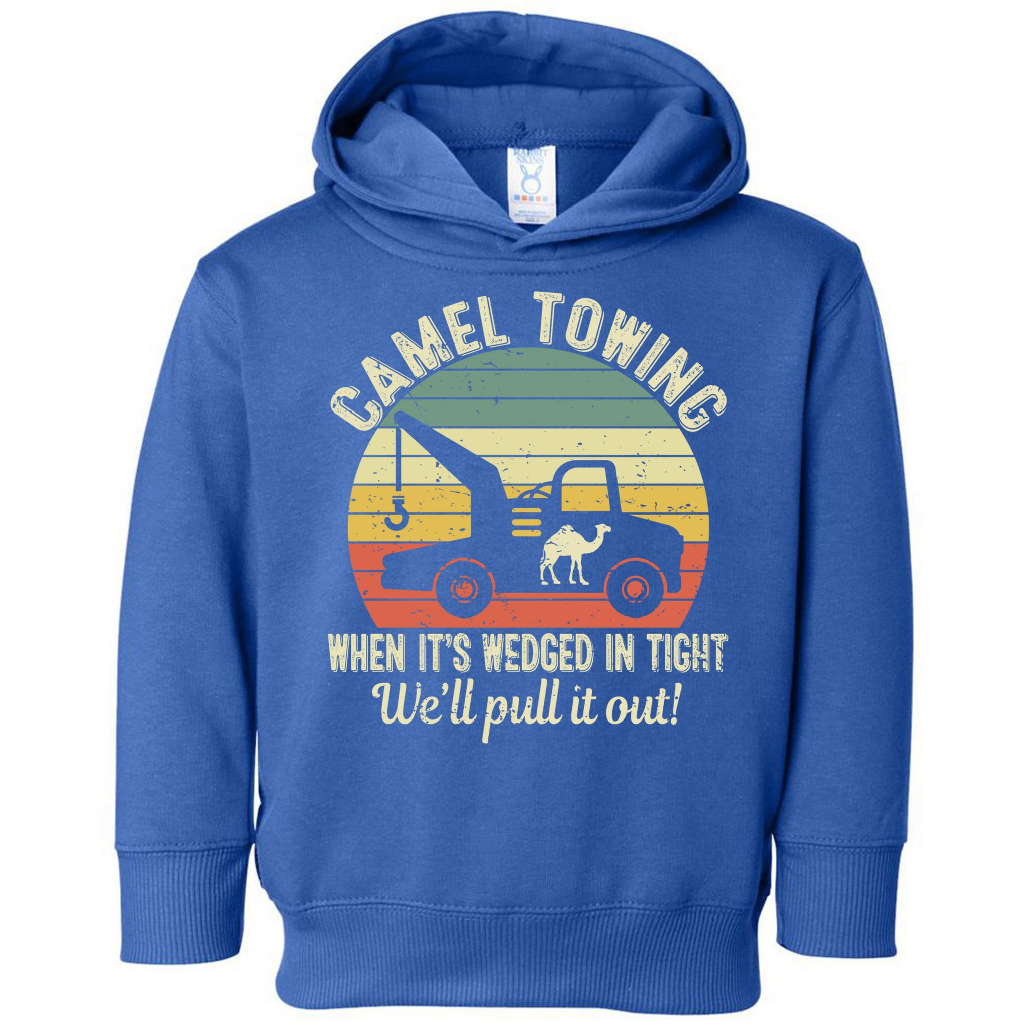Camel Towing Vintage Tow Truck Retro Funny Adult Humor Cute Gift Toddler Hoodie