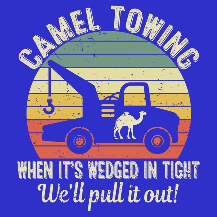 Camel Towing Vintage Tow Truck Retro Funny Adult Humor Cute Gift Toddler Hoodie