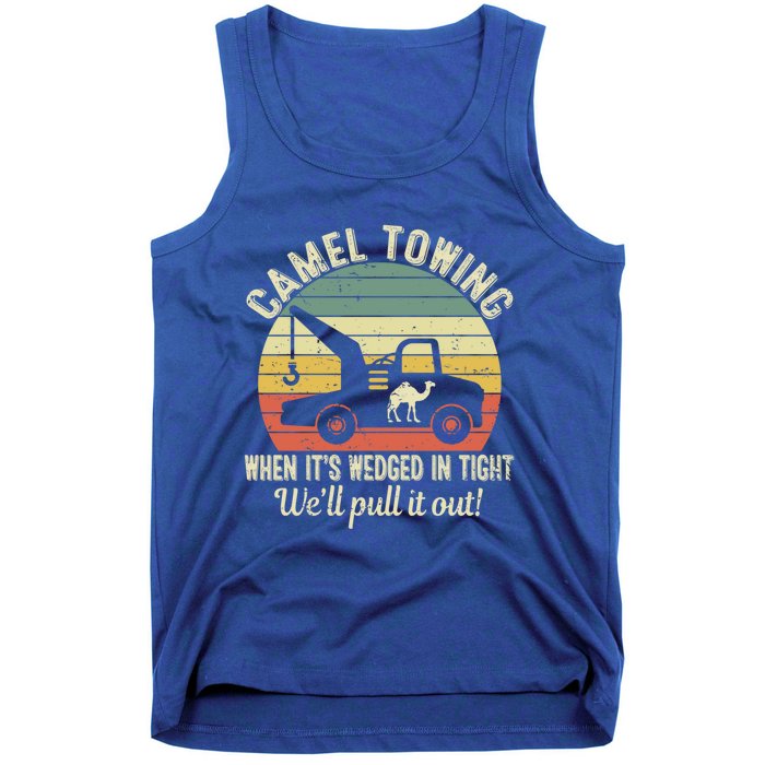 Camel Towing Vintage Tow Truck Retro Funny Adult Humor Cute Gift Tank Top