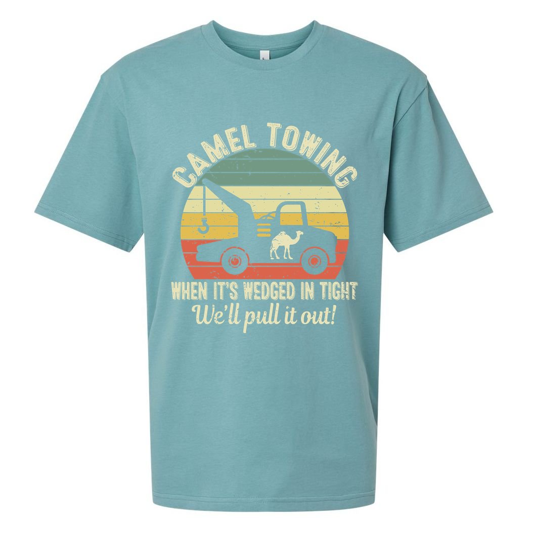 Camel Towing Vintage Tow Truck Retro Funny Adult Humor Cute Gift Sueded Cloud Jersey T-Shirt