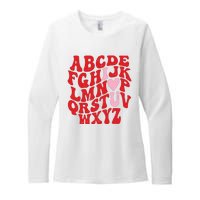 Cute Teacher Valentine Teacher Alphabet Womens CVC Long Sleeve Shirt