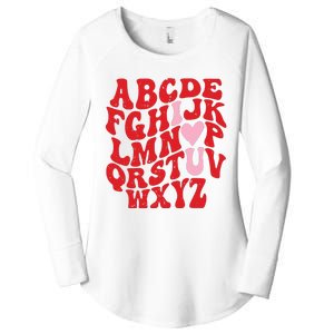 Cute Teacher Valentine Teacher Alphabet Women's Perfect Tri Tunic Long Sleeve Shirt