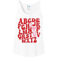 Cute Teacher Valentine Teacher Alphabet Ladies Essential Tank