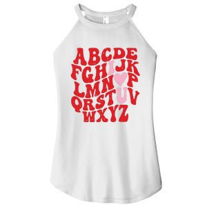 Cute Teacher Valentine Teacher Alphabet Women's Perfect Tri Rocker Tank