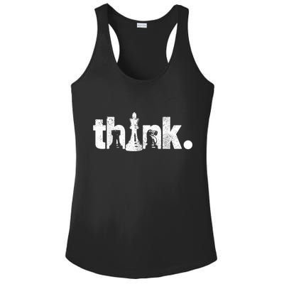 Chess Think Vintage Chess Master Club Chess Player Ladies PosiCharge Competitor Racerback Tank