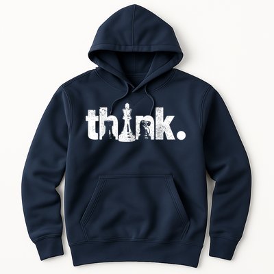 Chess Think Vintage Chess Master Club Chess Player Hoodie