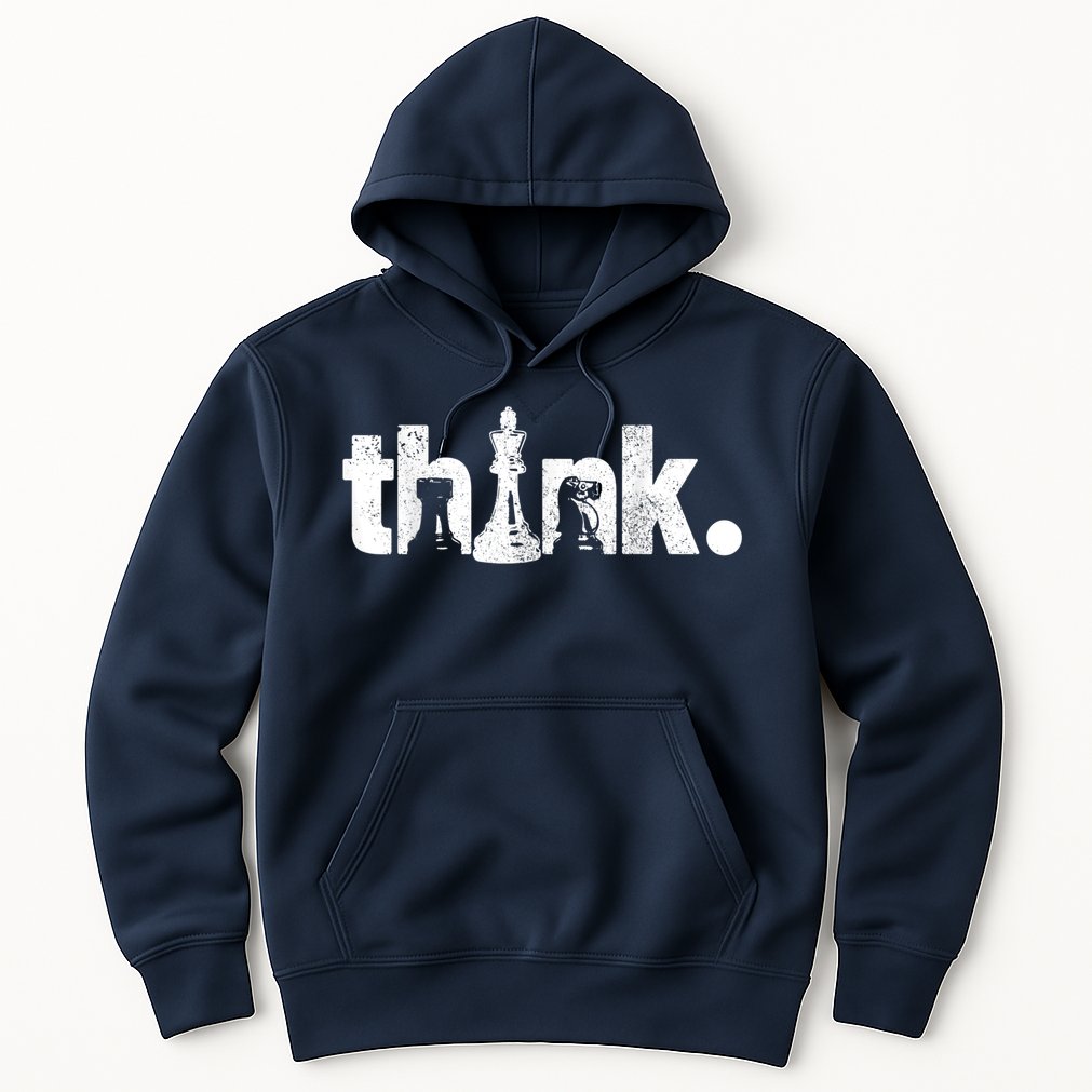 Chess Think Vintage Chess Master Club Chess Player Hoodie