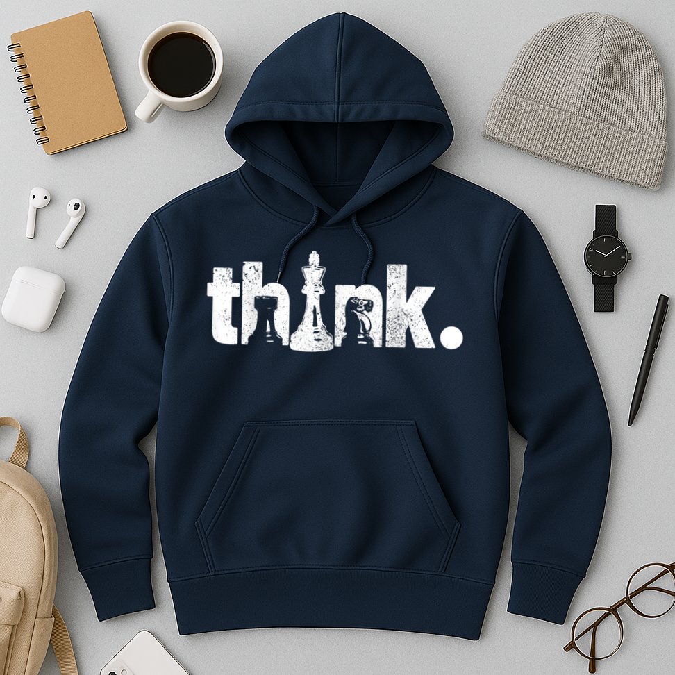 Chess Think Vintage Chess Master Club Chess Player Hoodie