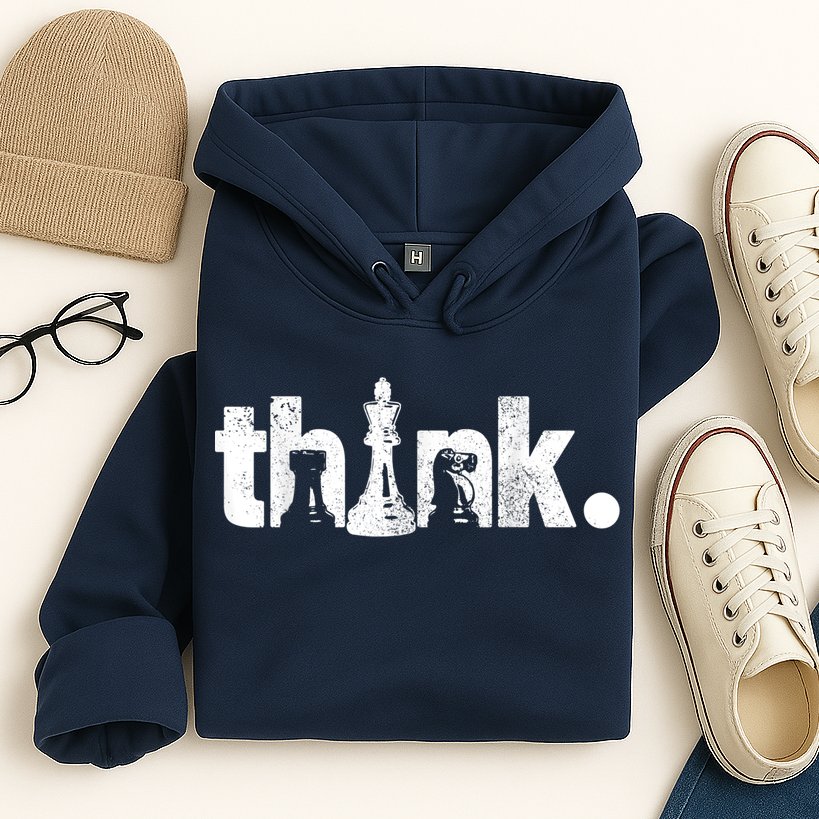 Chess Think Vintage Chess Master Club Chess Player Hoodie