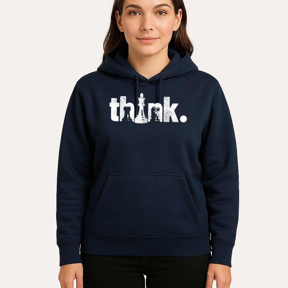 Chess Think Vintage Chess Master Club Chess Player Hoodie