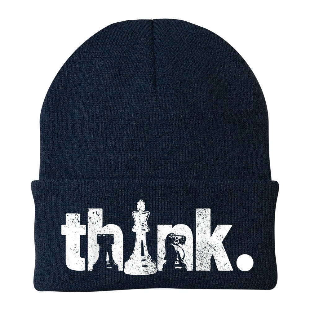 Chess Think Vintage Chess Master Club Chess Player Beanie