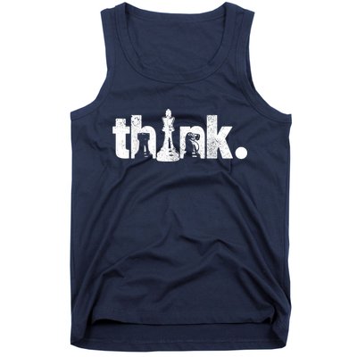 Chess Think Vintage Chess Master Club Chess Player Tank Top
