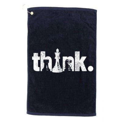 Chess Think Vintage Chess Master Club Chess Player Golf Towel