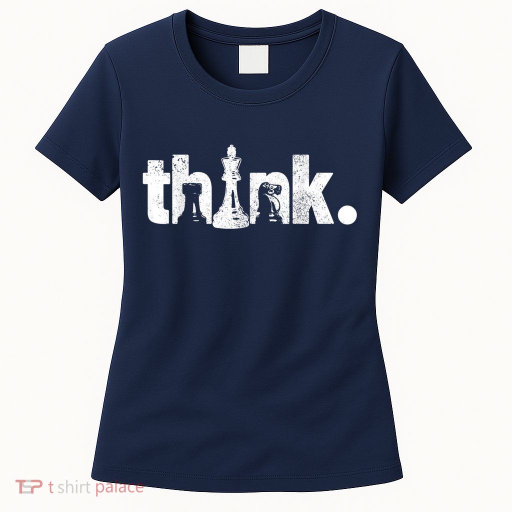 Chess Think Vintage Chess Master Club Chess Player Womens T-Shirt