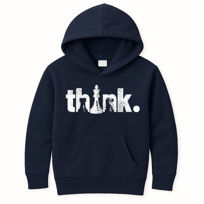 Chess Think Vintage Chess Master Club Chess Player Kids Hoodie
