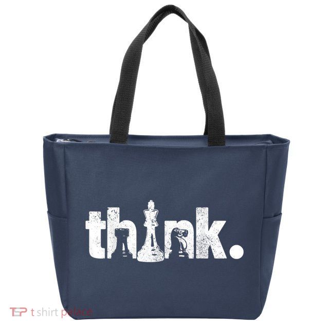 Chess Think Vintage Chess Master Club Chess Player Zip Tote Bag