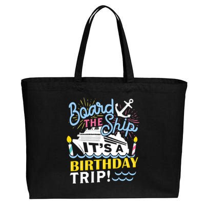 Cruise Trip Vacation Gift - Birthday Cruise Cotton Canvas Jumbo Tote