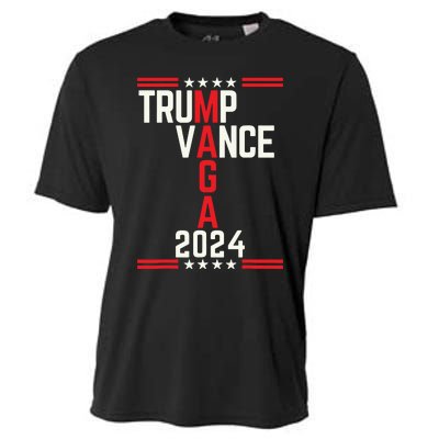 Classic Trump Vance 2024 Retro Stripe Trump Jd Vance Maga Cooling Performance Crew T-Shirt