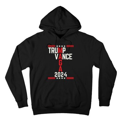 Classic Trump Vance 2024 Retro Stripe Trump Jd Vance Maga Hoodie