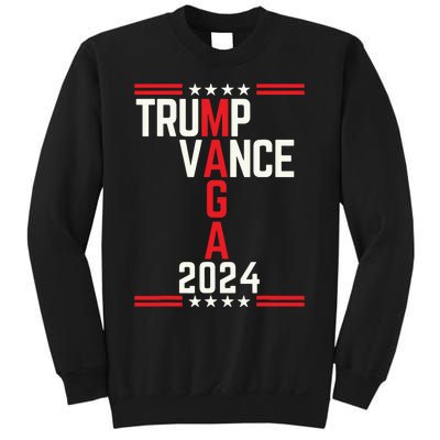 Classic Trump Vance 2024 Retro Stripe Trump Jd Vance Maga Sweatshirt