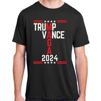 Classic Trump Vance 2024 Retro Stripe Trump Jd Vance Maga Adult ChromaSoft Performance T-Shirt