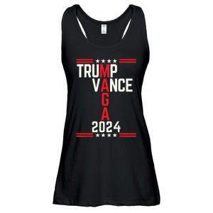 Classic Trump Vance 2024 Retro Stripe Trump Jd Vance Maga Ladies Essential Flowy Tank