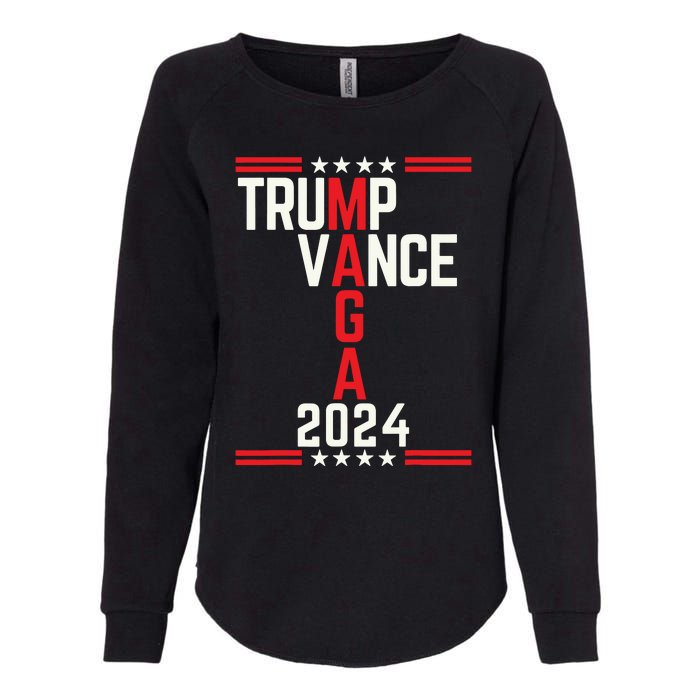 Classic Trump Vance 2024 Retro Stripe Trump Jd Vance Maga Womens California Wash Sweatshirt