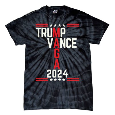 Classic Trump Vance 2024 Retro Stripe Trump Jd Vance Maga Tie-Dye T-Shirt