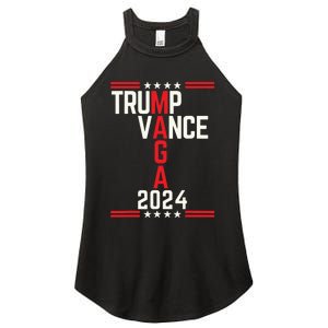 Classic Trump Vance 2024 Retro Stripe Trump Jd Vance Maga Women's Perfect Tri Rocker Tank