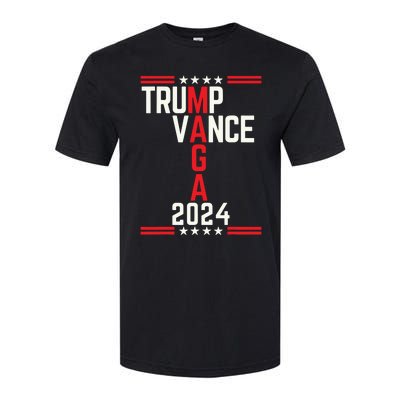 Classic Trump Vance 2024 Retro Stripe Trump Jd Vance Maga Softstyle CVC T-Shirt