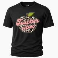 Cute Teacher Vibes Leopard Print Apple Performance Shirt
