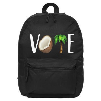 Coconut Tree Vote Funny Kamala 16 in Basic Backpack