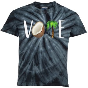 Coconut Tree Vote Funny Kamala Kids Tie-Dye T-Shirt